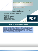 Planificación y Actuaciones Preparatorias en El Proceso de Contratación Pública