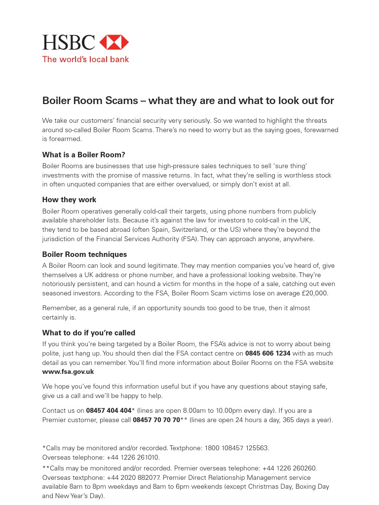 Understanding Boiler Room Scams PDF