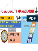 Total Quality Management: Tools and Techniques Control Charts