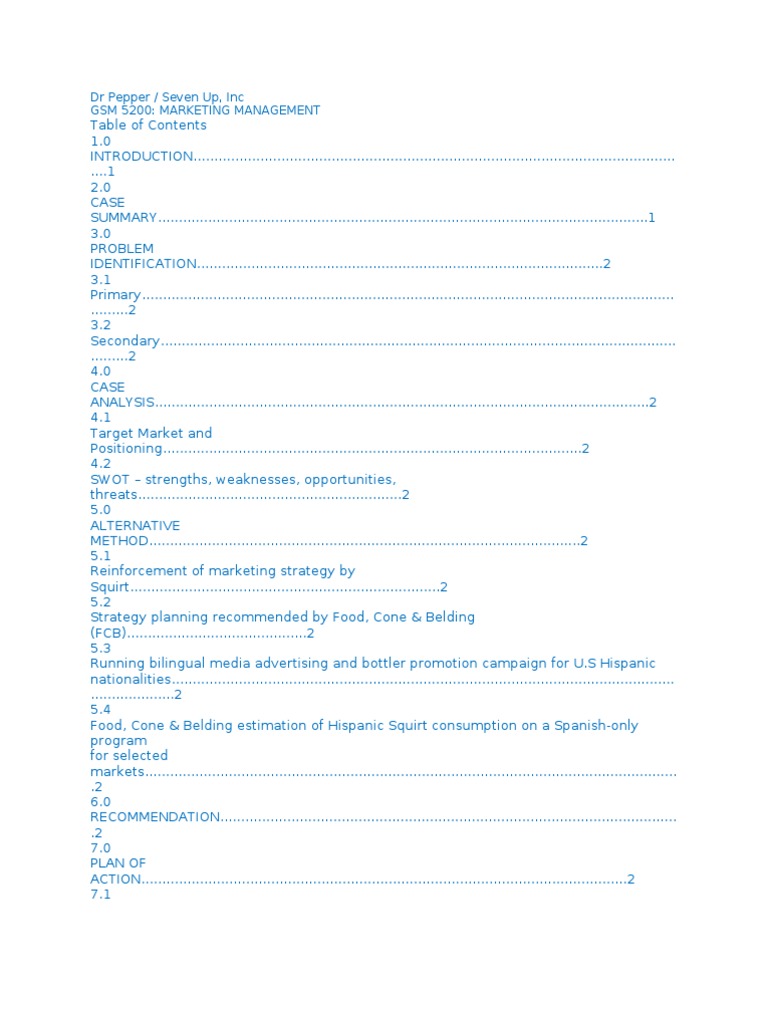 Dr Pepper Analysis Pdf Brand Promotion Marketing