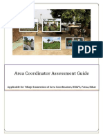 Area Coordinator Assessment Guide: Applicable For Village Immersion of Area Coordinators, BRLPS, Patna, Bihar