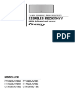 3P255640-1A - FTXG35JV1BW - Installation Manuals - Hungarian