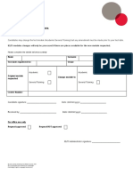 IELTS Module Change Form - Request Form