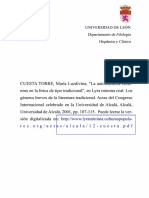 La autoalabanza femenina en la lírica del tipo tradicional (2001)