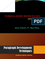 Technical Report Writing (Ee-286) : Course Instructor: Dr. Uzma Nawaz