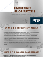 Brinkerhoff Model of Success: Training Evaluation Models