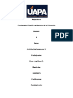 Actividad de La Semana IV-Fundamentos Filosóficos e Históricos de La Educación