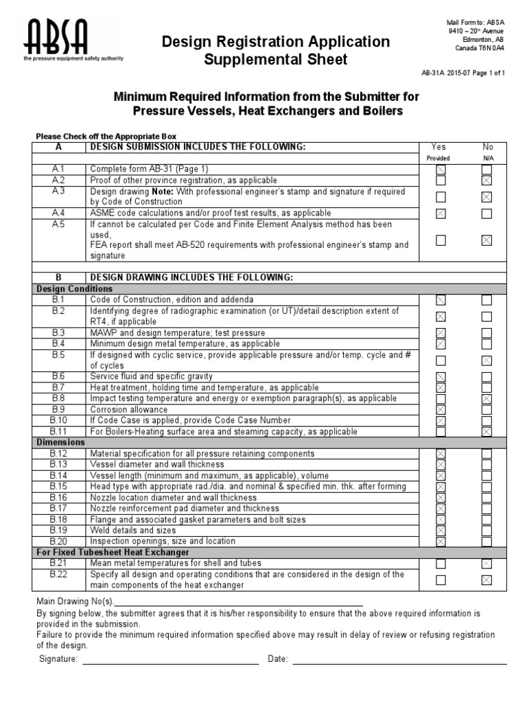 Pressure Vessel Design Registration Guide | PDF | Heat Exchanger | Pipe ...