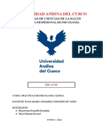 Universidad Andina Del Cusco: Facultad de Ciencias de La Salud