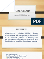 Foreign Aid: Professor Carolino A. Gamlanga JR., Mba