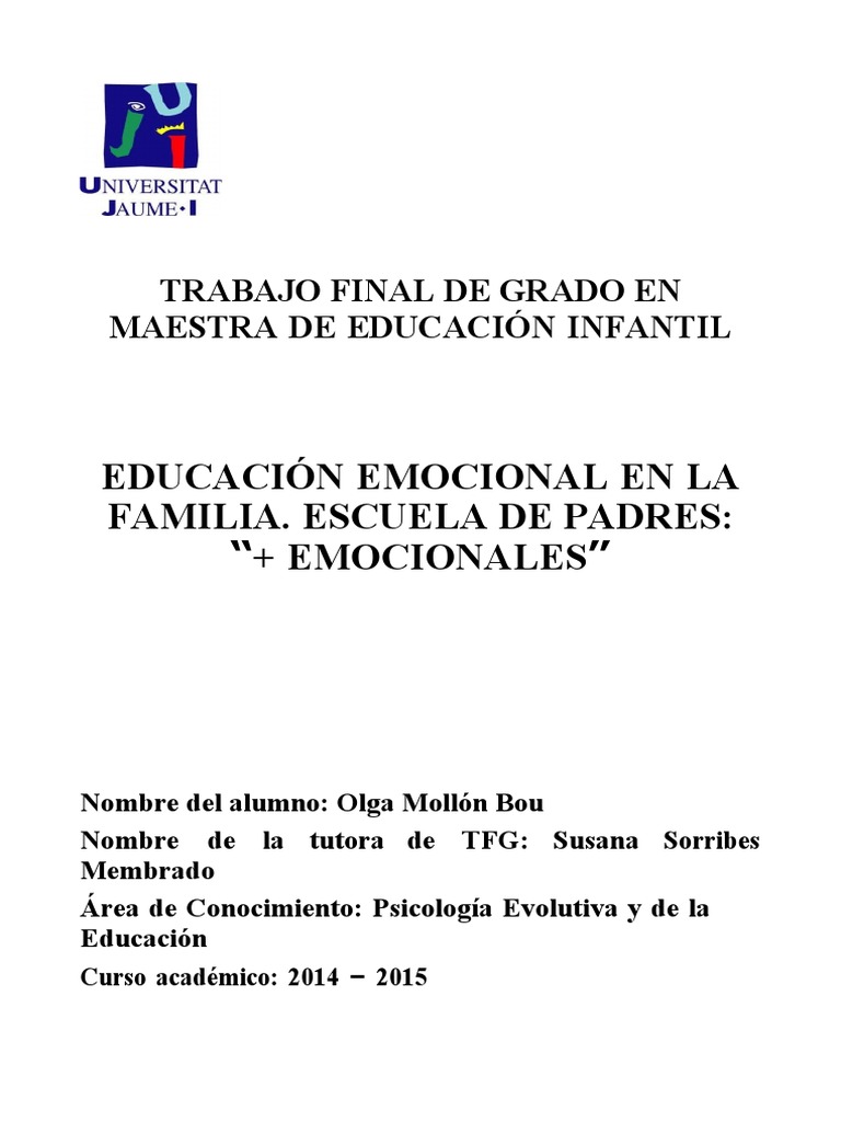 Actividades de Educación Emocional Infantil | PDF | Las emociones ...