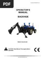 Operator'S Manual Backhoe: Model