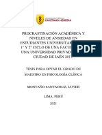 Relación entre procrastinación académica y ansiedad en estudiantes universitarios