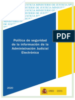 Política de Seguridad de La Información de La Administración Judicial Electrónica