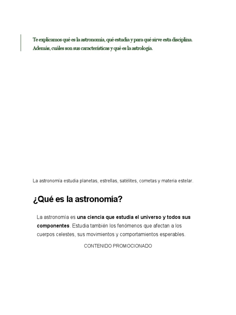 La Astronomía | PDF | Astronomía | Heliocentrismo