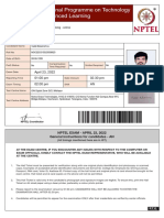 NPTEL Hall Ticket for Ethical Hacking Online Exam