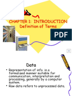 Chapter 1: Introduction Definition of Terms