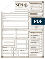 Vaesen Character Sheet