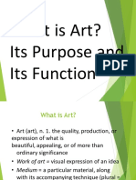 What Is Art? Its Purpose and Its Function