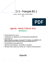 Cours de Français - B1.1