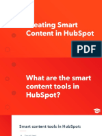 009 - Creating Smart Content in HubSpot Slide Deck