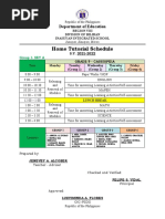 Home Tutorial Schedule