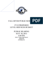 FY12 School Department Budget Fall River