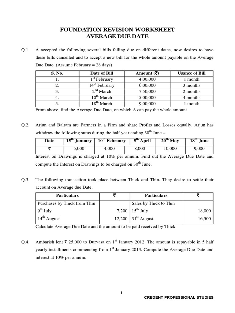 foundation-revision-worksheet-average-due-date-s-no-date-of-bill