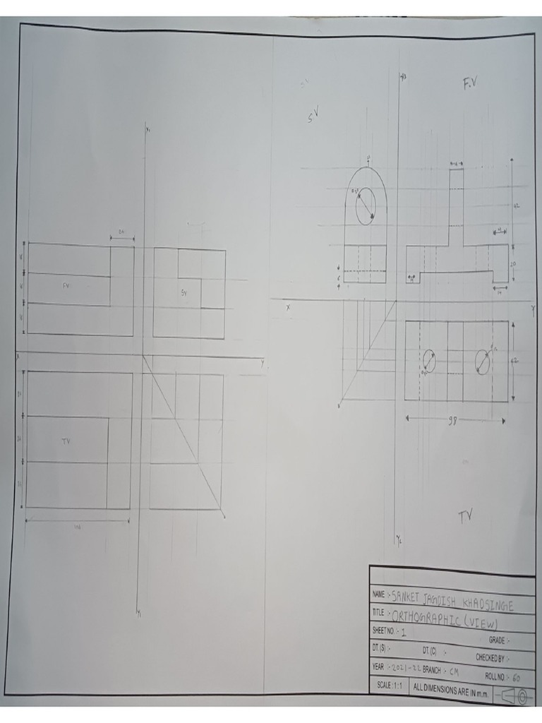 Engineering Graphics Sheet PDF | PDF