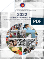 2022 People's Proposed Budget Sustaining the Legacy of Real Change for the Future Generations
