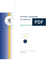 National Standards of Practice For Interpreters in Health Care