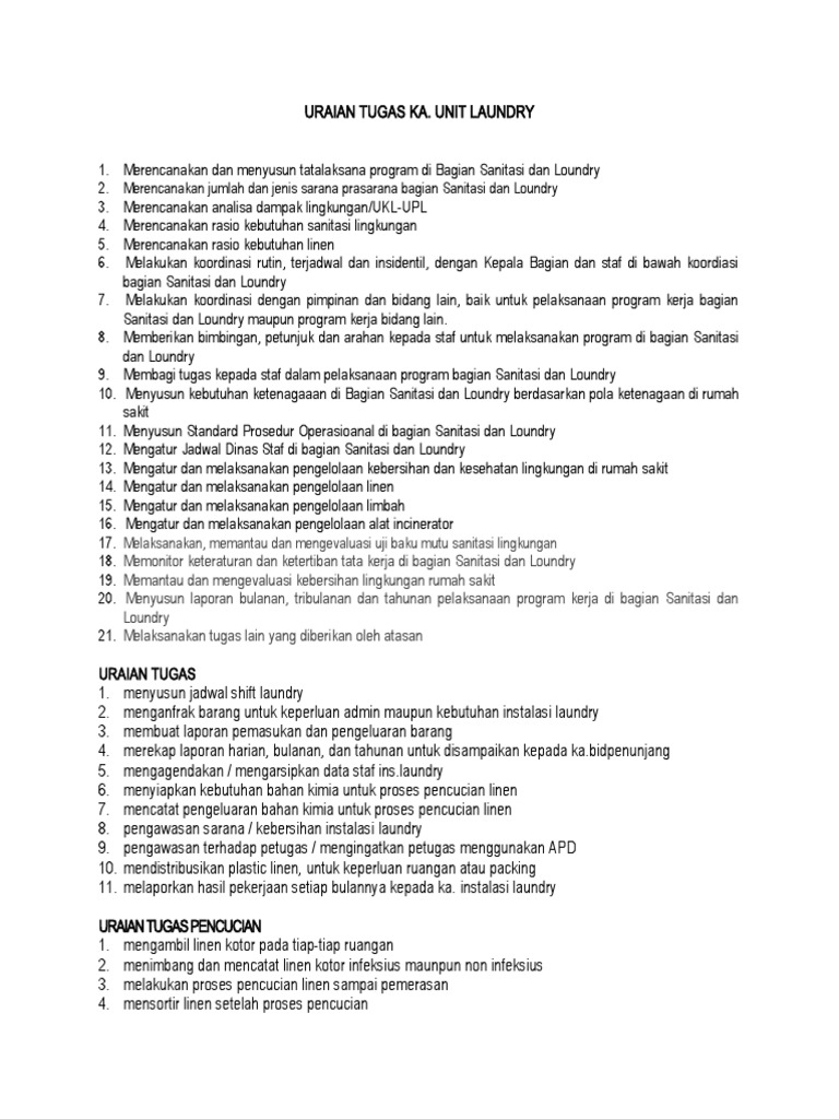 URAIAN TUGAS Laundry PDF