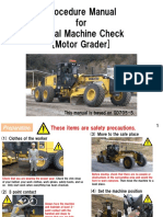 Procedure Manual For Visual Machine Check (Motor Grader)