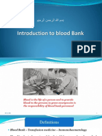 1st Lec. Introduction To Blood Bank