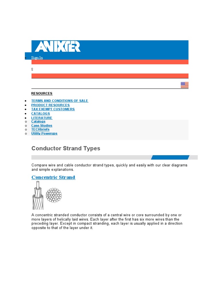 Conductor Strand Type PDF Electrical Conductor Wire