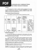 Guidelines Scholarship Under "E-Merit, Technical & Professional.) Sjective: of in To To of