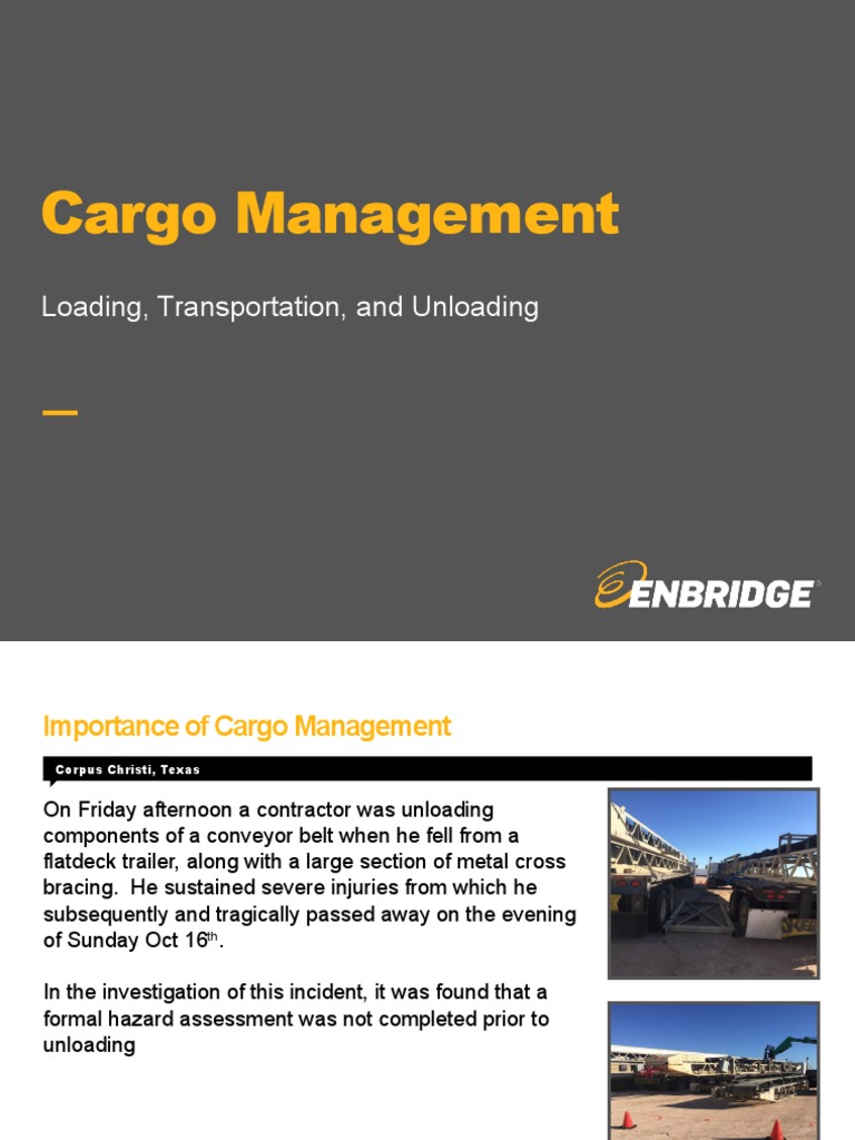 Cargo Management: Loading, Transportation, and Unloading | PDF | Cargo ...