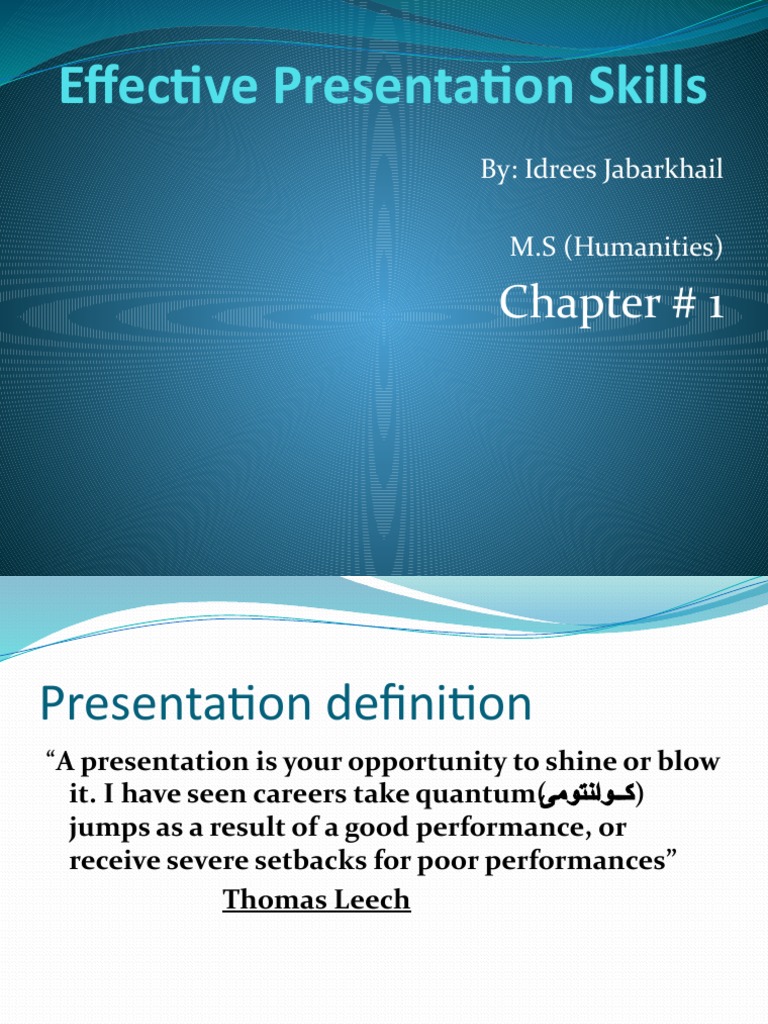 Mastering Effective Presentation Skills | PDF | Nonverbal Communication ...