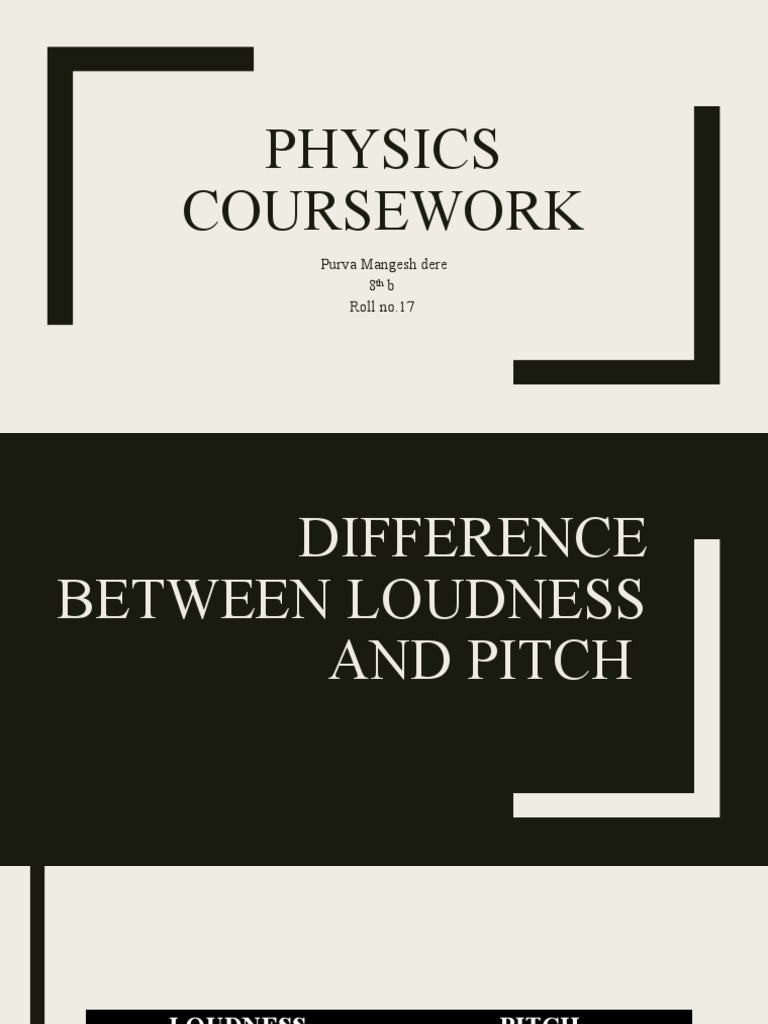 Difference Between Loudness and Pitch PDF