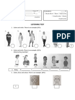Listening Test: 1. Listen and Order. There Is An Example (35%)