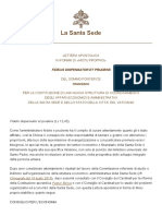Papa Francesco Motu Proprio - 20140224 - Fidelis Dispensator Et Prudens