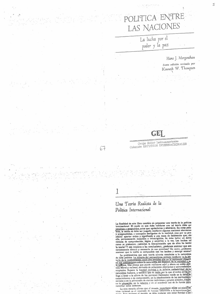 Política Entre Las Naciones. Buenos Aires, 1986 PDF