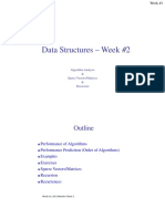 Data Structures - Week #2: Outline