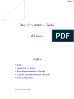 Data Structures - Week #3: Outline