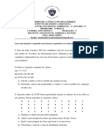 Segundo Trabalho de Estatistica Turma - E