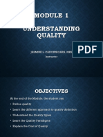 Module 1 Understanding Quality
