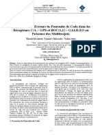 Evaluation Des Erreurs de Poursuite de Code Dans Les Récepteurs C/A - GPS Et BOC (1,1) - GALILEO en Présence Des Multitrajets