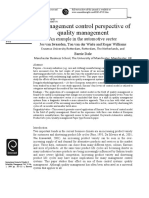 A Management Control Perspective of Quality Management: An Example in The Automotive Sector