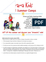 2022 Summer Camps: ACT UP This Summer and Discover Your "Dramatic" Side!