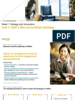 Unit 1: SAP's Recruit-to-Retire Strategy: Week 1: Strategy and Innovations